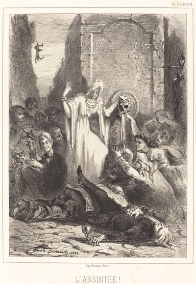 De Absint! door Louis Emile Benassit