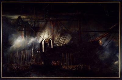 Terugkeer van de as en overbrenging van de resten van Napoleon I aan boord van de Belle Poule op 15 oktober door Louis Eugene Gabriel Isabey