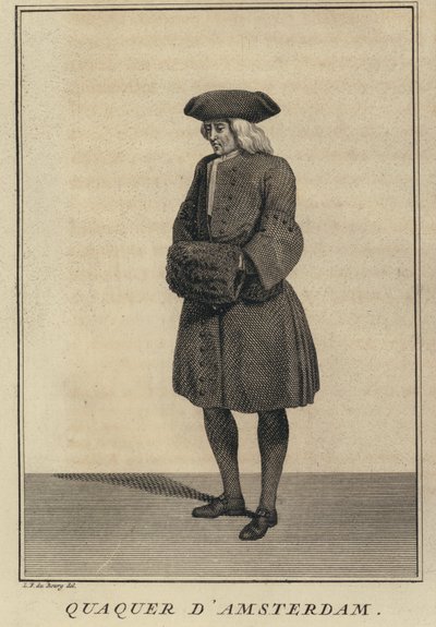 Quaker uit Amsterdam, Nederland door Louis Fabricius (after) Dubourg
