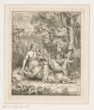 Vertumnus en Pomona door Louis Fabritius Dubourg