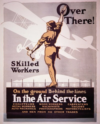 Amerikaanse rekruteringsposter voor de Luchtmacht door Louis Fancher