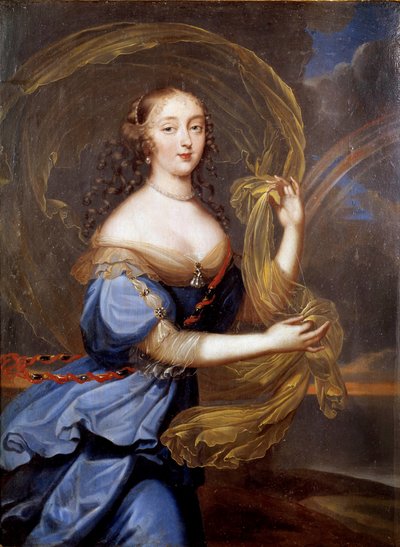 Portret van Francoise Athenais door Rochechouart Mortemart, Markiezin de Montespan (of Madame de Montespan) (1640-1707), favoriet van Lodewijk XIV, afgebeeld als Iris door Louis Ferdinand  Elle