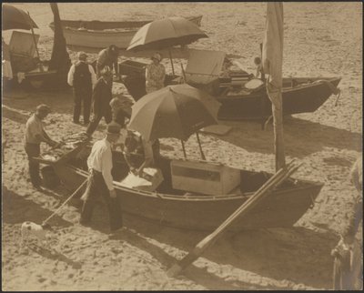[Boten op het strand] door Louis Fleckenstein