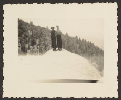 [Figures Standing on Rock]. door Louis Fleckenstein