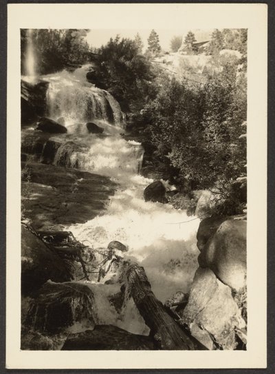 [Landschap met waterval] door Louis Fleckenstein