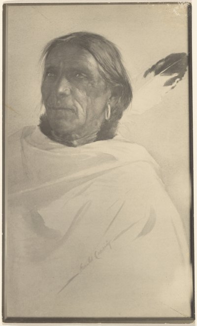 [Foto van een schilderij van een indiaan (gesigneerd Gerald Cassidy)]. door Louis Fleckenstein
