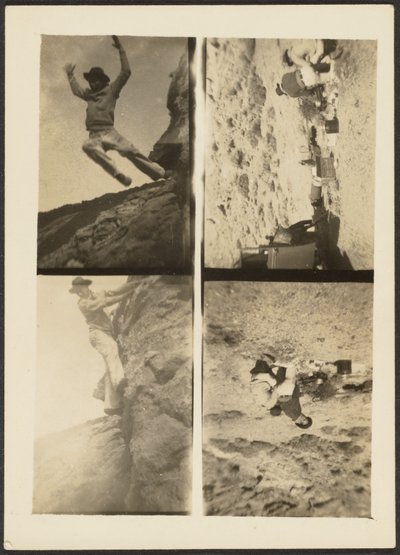 [Viervoudig frame - Scènes bergbeklimmen]. door Louis Fleckenstein