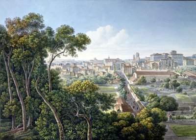 Zicht op de Viminale Heuvel, Rome, c.1800 door Louis Francois Cassas