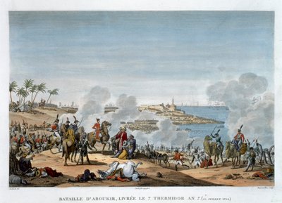 De Slag bij Aboukir, 7 Thermidor, Jaar 7, 25 juli 1799 door Louis Francois Couche