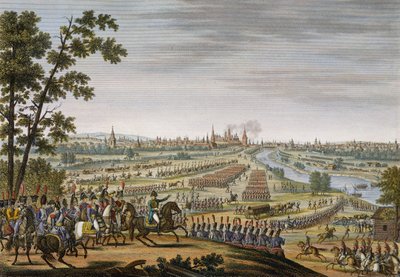 De Intocht van de Fransen in Moskou, 14 september 1812, gegraveerd door Edme Bovinet door Louis Francois Couche