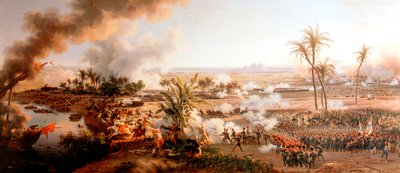 Slag bij de Piramides, Egypte, 21 juli 1798 door Louis Francois Lejeune