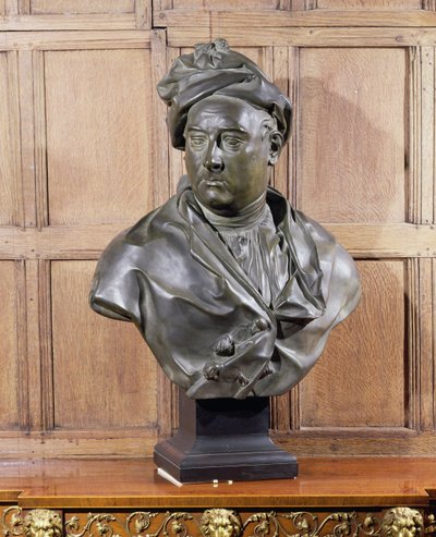 Buste van George Frederick Handel (1685-1759) (gips) door Louis Francois Roubillac