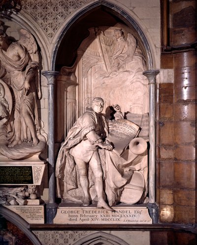 George Frederic Handel monument, Westminster Abbey door Louis Francois Roubilliac