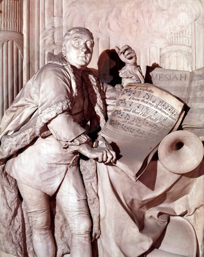 Monument voor George Frederic Handel, Westminster Abbey door Louis Francois Roubilliac
