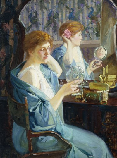 Maude in groen door Louis Frederick Berneker