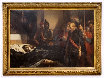 Laatste eer aan de hertogen Egmont en Horne door Louis Gallait