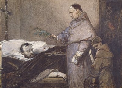Martin Rithone zegent het lichaam van de Graaf van Egmont door Louis Gallait