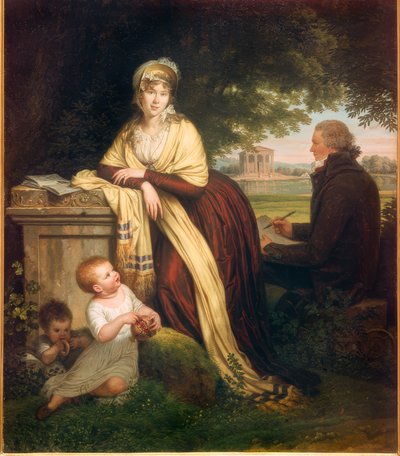 Louis Gauffier, Zelfportret met vrouw en kinderen door Louis Gauffier