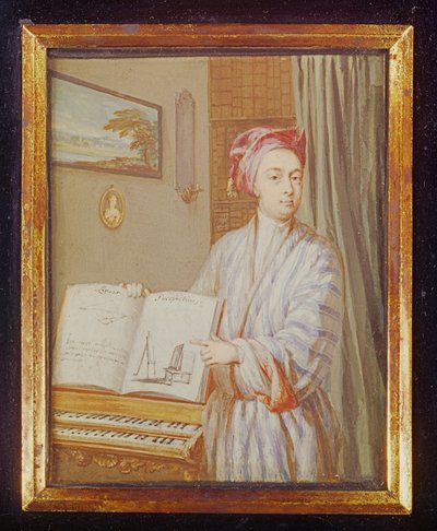 Portret van Brook Taylor (1685-1731) 1720 door Louis Goupy