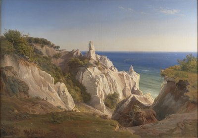 Deens:  Møens Klint, De kliffen van het eiland Møn door Louis Gurlitt