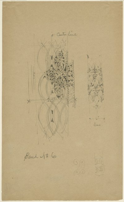 McVickers Theater, Chicago, Illinois, Schets door Louis H. Sullivan