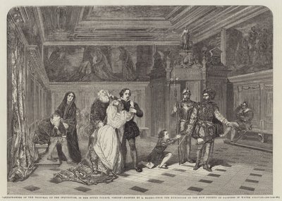 Antichambre van het Tribunaal van de Inquisitie, in het Dogepaleis, Venetië door Louis Haghe