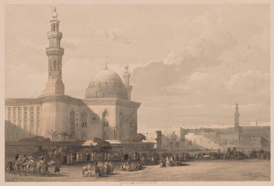 Egypte en Nubië: Deel III - Nr. 38, Moskee van Sultan Hassan vanaf het Grote Plein van de Rameyleh door Louis Haghe