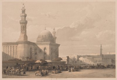 Egypte en Nubië: Deel III - Nr. 38, Moskee van Sultan Hassan vanaf het Grote Plein..., 1838 door Louis Haghe