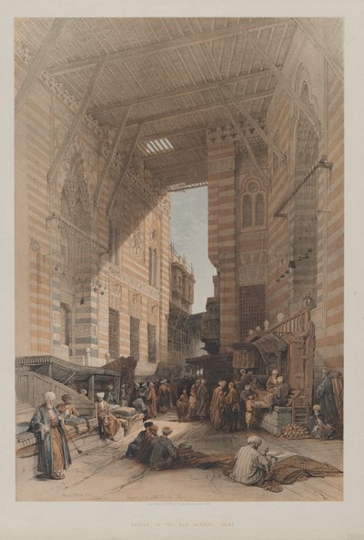 Egypte en Nubië, Deel III: Bazaar van de zijdehandelaren, Caïro door Louis Haghe