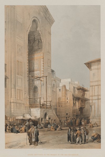Egypte en Nubië, Deel III: Grote ingang van de moskee van de Sultan Hassan door Louis Haghe