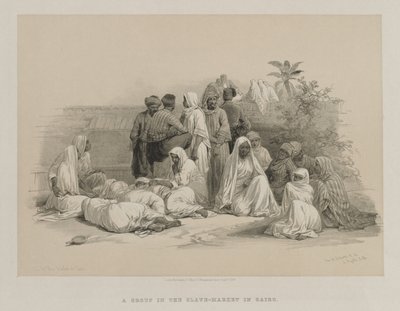 Egypte en Nubië, Deel III: Op de Slavenmarkt in Caïro door Louis Haghe
