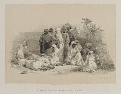 Egypte en Nubië, Deel III: Op de Slavenmarkt in Caïro, 1849 door Louis Haghe