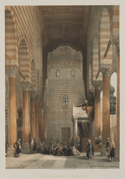 Egypte en Nubië, Deel III: Interieur van de moskee van de Metwalys door Louis Haghe
