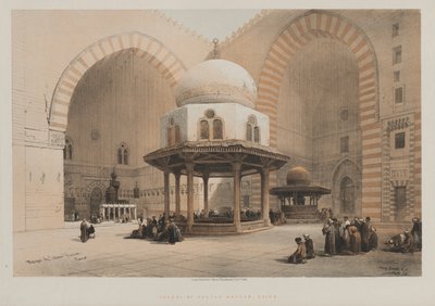 Egypte en Nubië, Deel III, Moskee van de Sultan Hassan, Caïro, 1848 door Louis Haghe