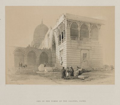 Egypte en Nubië, Deel III: Een van de graven van de Kaliefen, Caïro, 1848 door Louis Haghe