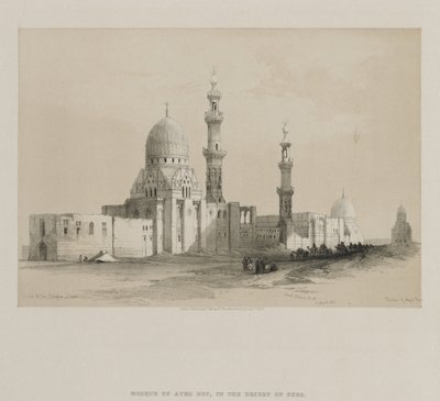 Egypte en Nubië, Deel III: Graven van de Kaliefen-Caïro. Moskee van Ayed Be[y], 1849 door Louis Haghe