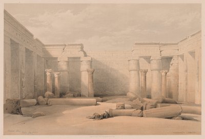 Egypte en Nubië: Deel II - Nr. 18, Medinet Abou, Thebe door Louis Haghe