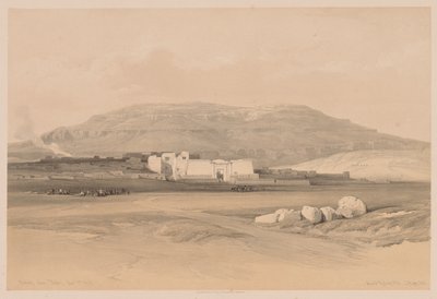 Egypte en Nubië: Deel II - Nr. 20, Medinet Abou, Thebe, 1838 door Louis Haghe