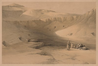 Egypte en Nubië: Deel II - Nr. 34, Ingang van de Graven van de Koningen van Thebe, 1838 door Louis Haghe