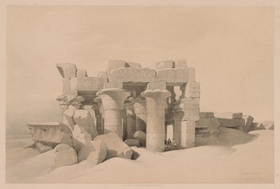 Egypte en Nubië: Deel II - Nr. 42, Ruïnes van Kom Ombo, 1838 door Louis Haghe