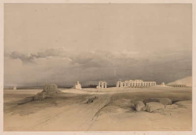 Egypte en Nubië: Deel II - Nr. 8, Ruïnes van het Memnonium, Thebe door Louis Haghe