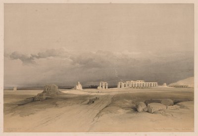 Egypte en Nubië: Deel II - Nr. 8, Ruïnes van het Memnonium, Thebe, 1838 door Louis Haghe