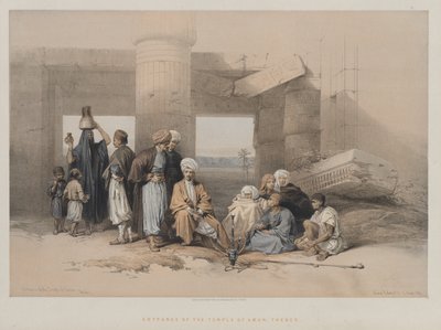 Egypte en Nubië, Deel II: Ingang van de Tempel van Amon, Thebe door Louis Haghe