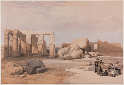 Egypte en Nubië, Deel II: Fragmenten van de Grote Kolossen bij het Memnonium, Thebe door Louis Haghe