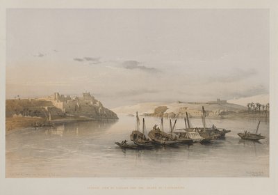 Egypte en Nubië, Deel II: Algemeen Uitzicht op Esouan en het Eiland Elephantine door Louis Haghe