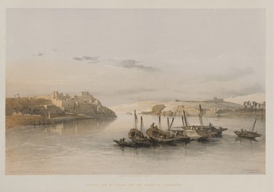 Egypte en Nubië, Deel II: Algemeen Uitzicht op Esouan en het Eiland Elephantine, 1848 door Louis Haghe