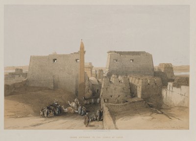 Egypte en Nubië, Deel II: Grote Ingang naar de Tempel van Luxor door Louis Haghe