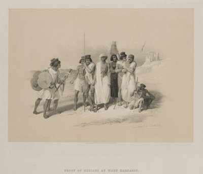 Egypte en Nubië, Deel II: Groep Nubiërs-Wady Kardasey door Louis Haghe