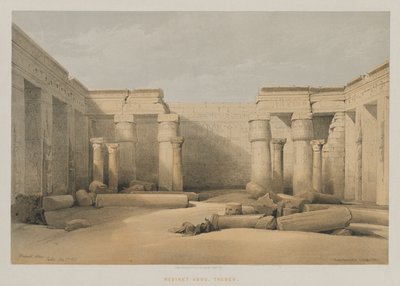 Egypte en Nubië, Deel II: Medinet Abou, Thebe, 1847 door Louis Haghe