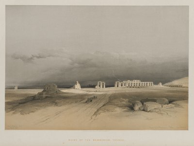 Egypte en Nubië, Deel II: Ruïnes van Memnonium, Thebe, 1847 door Louis Haghe